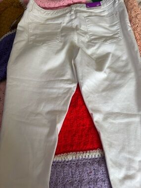 White Straight-Leg Jeans